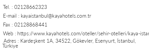 Kaya Istanbul Fair & Convention telefon numaralar, faks, e-mail, posta adresi ve iletiim bilgileri